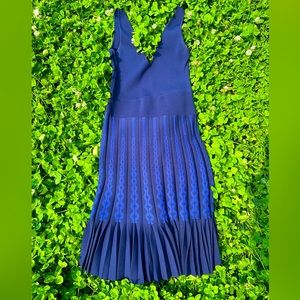 EUC - Navy - Ted Baker London Julote Flippy knit Skater Dress - 3 (fits 8-10 US)